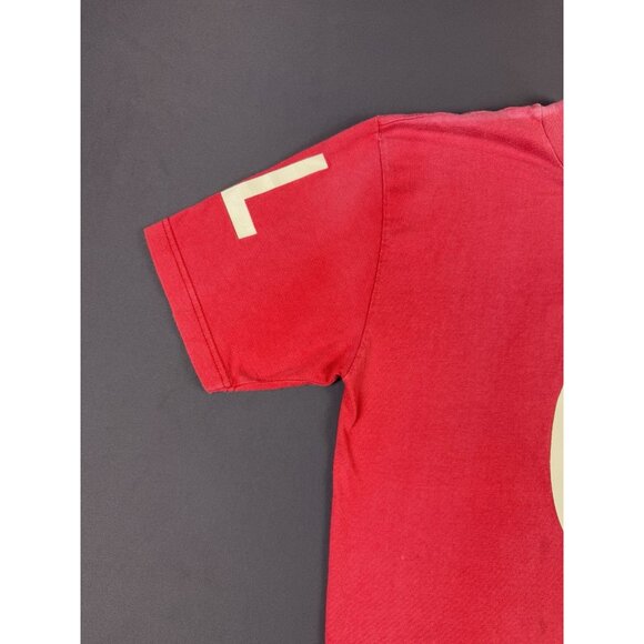 Vintage 90s Club Monaco Quality Wear Red Shirt C L U B Spell Out Design Rare Tee - Picture 4 of 11